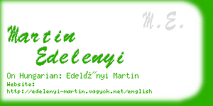 martin edelenyi business card